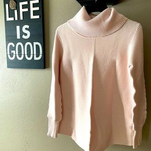 Evolution by Cyrus Fawny Cowl Neck Ribbed Pullover